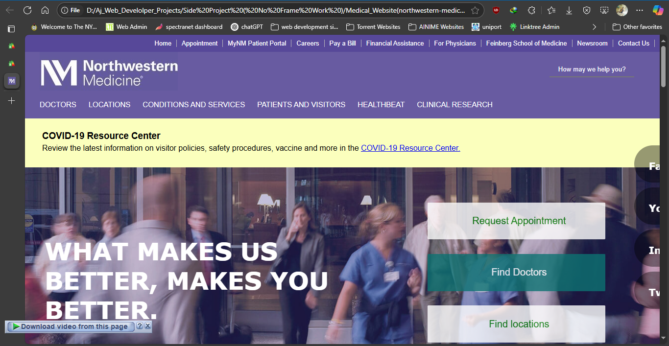 Medical website demo thumbnail