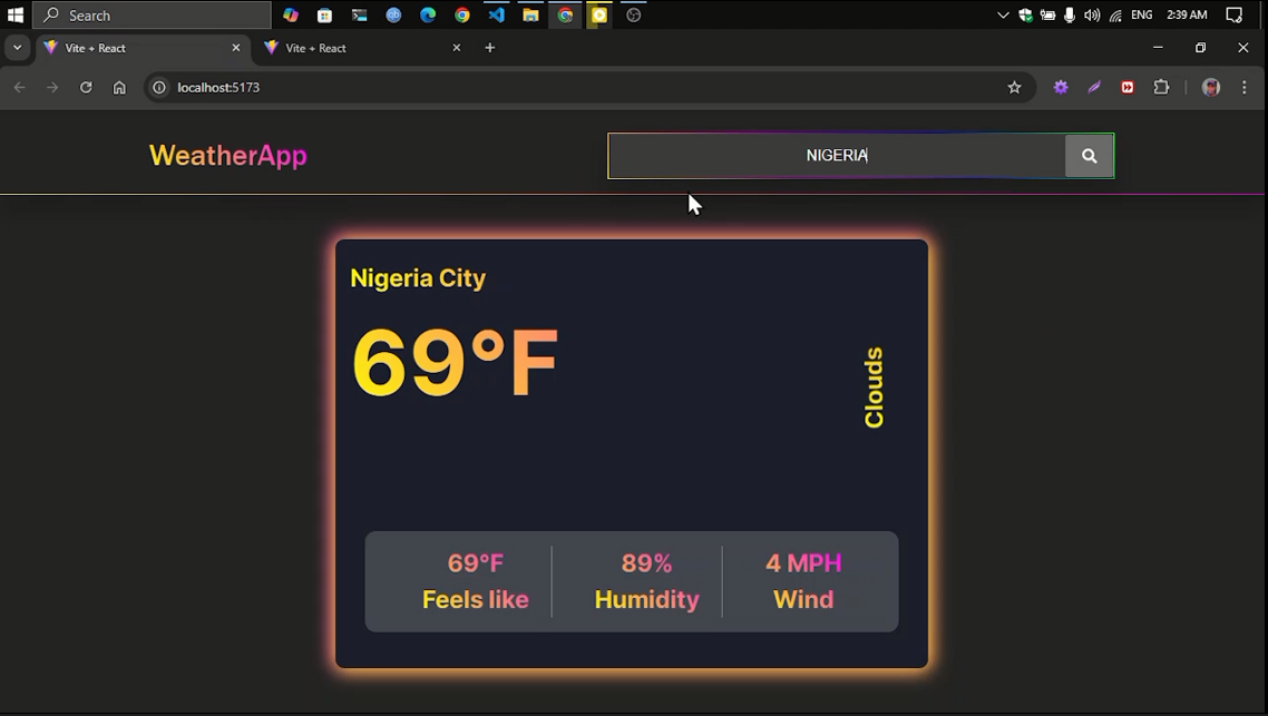 WeatherAppDem project thumbnail